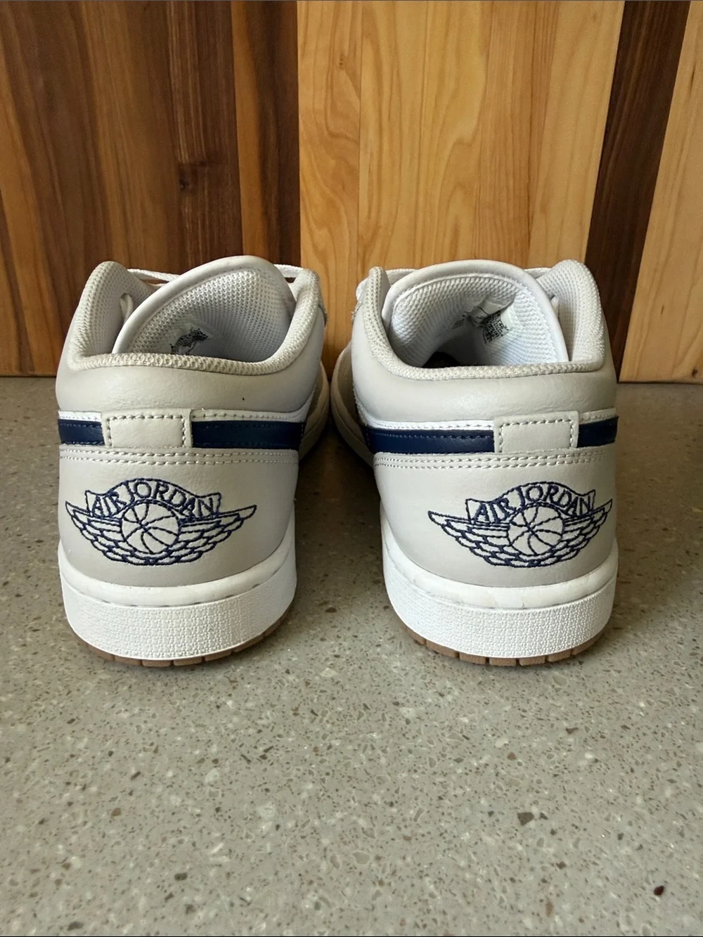 Nike Air Jordan 1 Low Midnight Navy Neutral Grey - Mens 10
